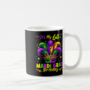 Caneca De Café Mardi Gras 64º Aniversário Gordura Terça-feira 64