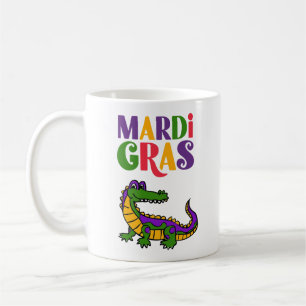 Caneca De Café Mardi Gras Alligator, Mardi Gras Party