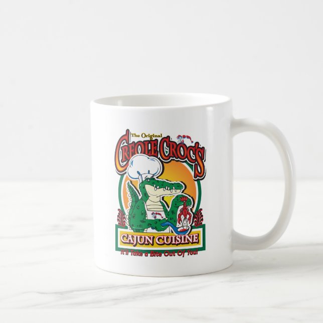 Caneca De Café Mardi Gras Cajun Crocodilo (Direita)