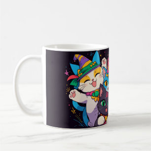 Caneca De Café Mardi Gras Cat Parade Mug