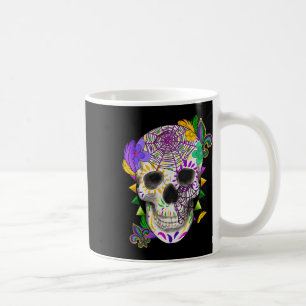 Caneca De Café Mardi Gras Costume Sugar Skull