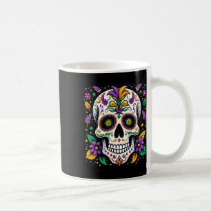 Caneca De Café Mardi Gras Costume Sugar Skull Carnaval Nova Orlea