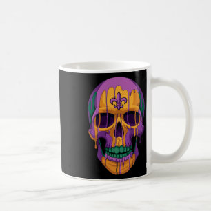 Caneca De Café Mardi Gras Costume Sugar Skull Carnaval Nova Orlea