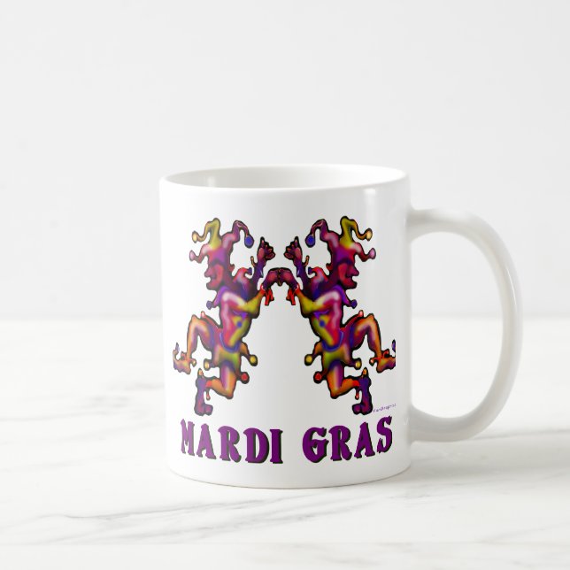 Caneca De Café Mardi Gras Jesters (Direita)