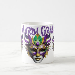 Caneca De Café Mardi Gras Mask Thunder_Cove