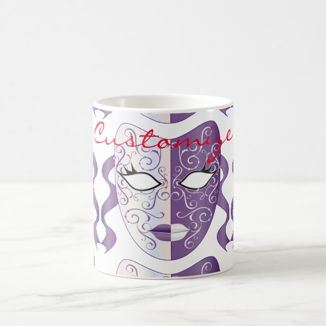 Caneca De Café Mardi Gras Mask Thunder_Cove (Centro)
