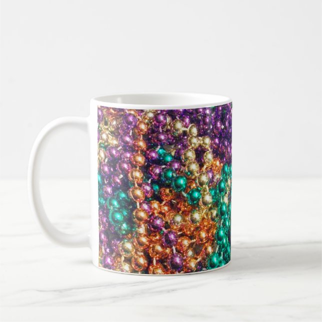 Caneca De Café Mardi Gras Miçanga (Esquerda)