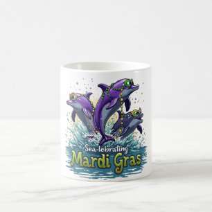 Caneca De Café Mardi Gras Mug, que borra o mar
