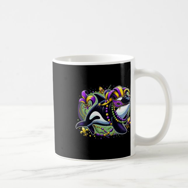 Caneca De Café Mardi Gras Orca Whale (Direita)