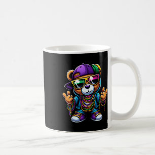 Caneca De Café Mardi Gras Para Meninos Urso De Pão De Pão De Pão