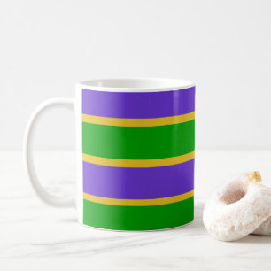 Caneca De Café Mardi Gras Stripes