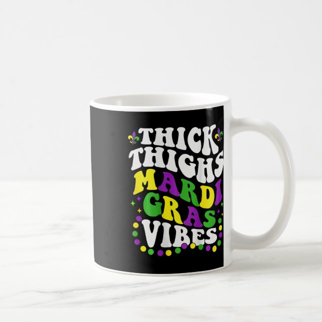 Caneca De Café Mardi Gras Vibes Fleur De Lis Mardi G (Direita)