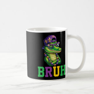 Caneca De Café Mardigator Alligator Bruh Mardi Gras Costume Teens
