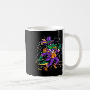 Caneca De Café Mardigator Mardi Gras Dançando Alligator Mães