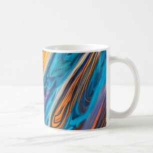 Caneca De Café Maré de Lava Abstrato