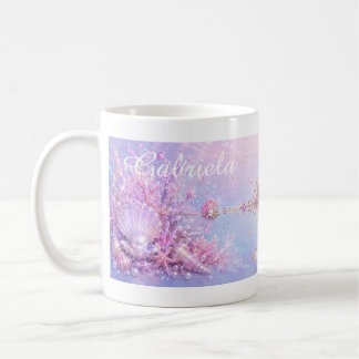 Caneca De Café Mareena Sereia Mágica Fantasia Editável