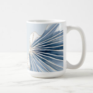 Caneca De Café Marés Silenciosas   Concha Azul Costeira 