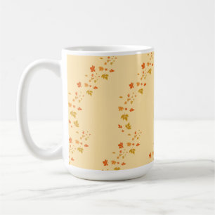 Caneca De Café marfim romântico das Folhas do outono