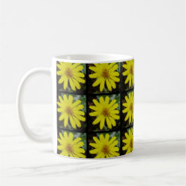 Caneca De Café Margarida Amarela Cheery - Azulejos Mosaicos -