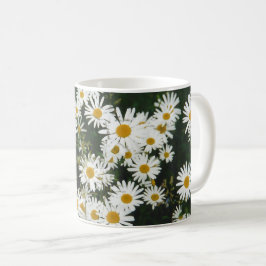 Caneca De Café Margarida Branca de Oxeye, Moon Daisy Meadow