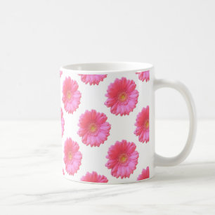 Caneca De Café Margarida cor-de-rosa do gerbera