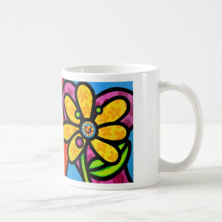 Caneca De Café Margarida do Pinwheel no amarelo