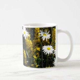 Caneca De Café Margaridas Brancas