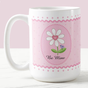 Caneca De Café Margaridas Brancas e Rosas São Minhas no Dia dos N