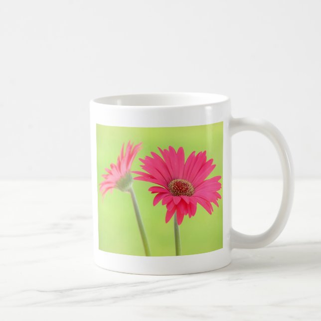 Caneca De Café Margaridas cor-de-rosa customizáveis de Gerber no (Direita)