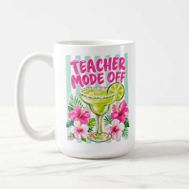 CANECA DE CAFÉ MARGARITA ROSA E VERDE MODO PROFESSOR DESLIGADO (Esquerda)