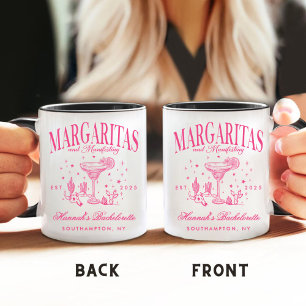 Caneca De Café Margaritas e Matrimônio Modernos Retrô Listrado Ba
