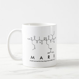 Caneca De Café Mari peptide name mug