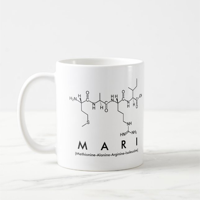Caneca De Café Mari peptide name mug (Esquerda)