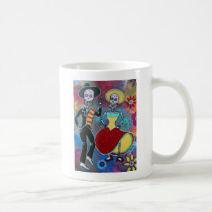 CANECA DE CAFÉ MARIACHI DE DIÂMETRO DE LOS MUERTOS BAILAR