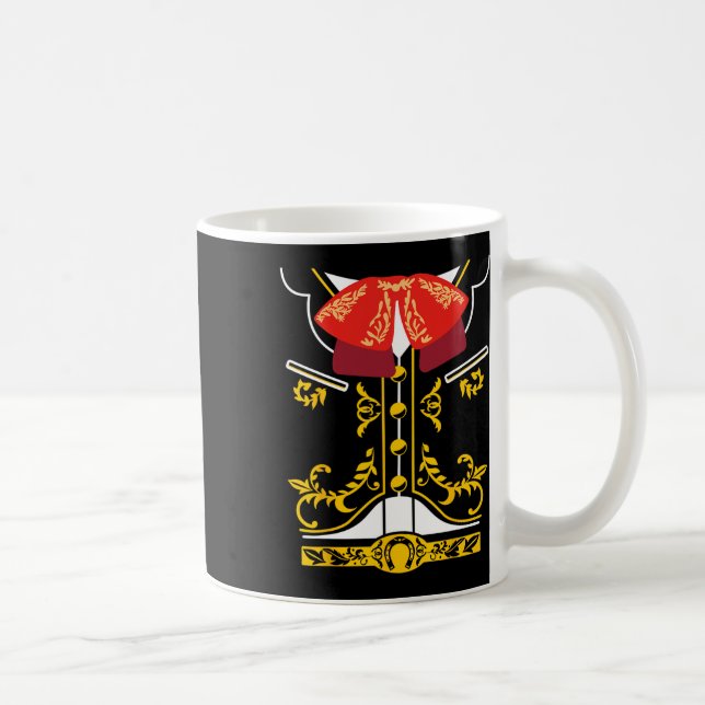 Caneca De Café Mariachi Tee Charro Cinco De Mayo Hallowee (Direita)