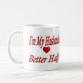 Caneca De Café Marido canta engraçada texto vermelho