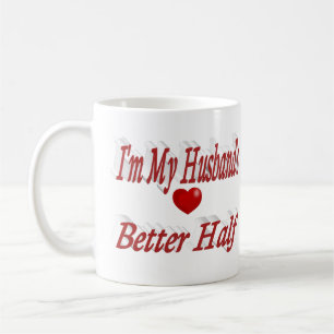 Caneca De Café Marido canta engraçada texto vermelho