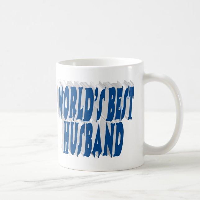 Caneca De Café Marido com metade do texto azul marinho  (Direita)