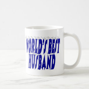 Caneca De Café Marido com metade do texto em azul
