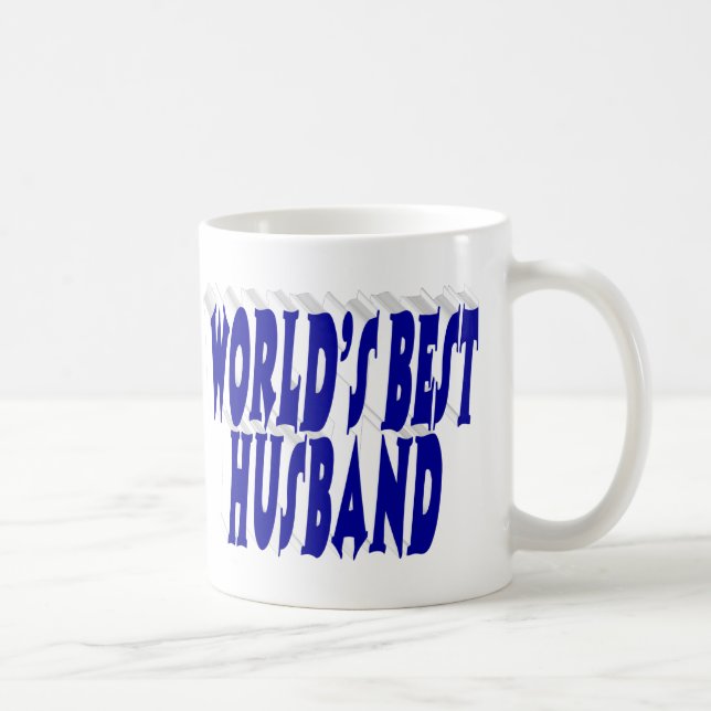 Caneca De Café Marido com metade do texto em azul  (Direita)
