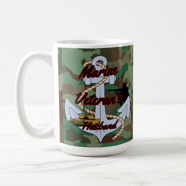 Caneca De Café Marido de Veterano Marinho (Esquerda)