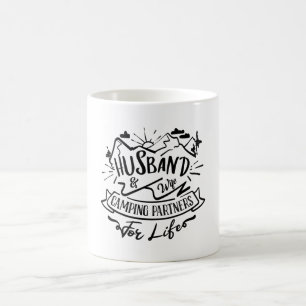 Caneca De Café marido e esposa acampando parceiros para toda a vi