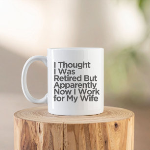 Caneca De Café Marido Esposa Engraçado Oficialmente Aposentado
