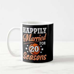 Caneca De Café Marido Esposa Felizmente Casados 20 Anos Para Beis
