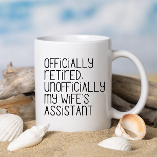 Caneca De Café Marido Esposa Oficialmente Aposentado engraçado ca