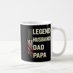 Caneca De Café Marido Lendário Pai Papai Arte Vintage