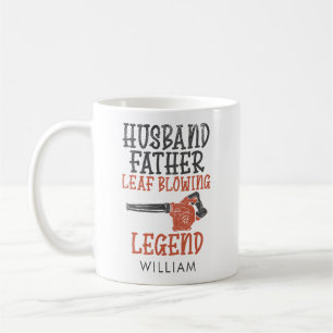 Caneca De Café Marido Pai Lendário Soprador de Folhas Jardineiro