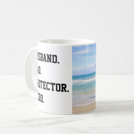 Caneca De Café Marido, Pai, Protetor, Dia de os pais Herói Foto