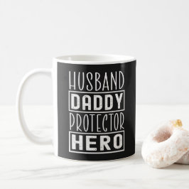 Caneca De Café Marido Papai Protetor Herói Veterano Pai 