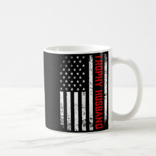 Caneca De Café Marido Patriota Troféu Bandeira Americana Arte